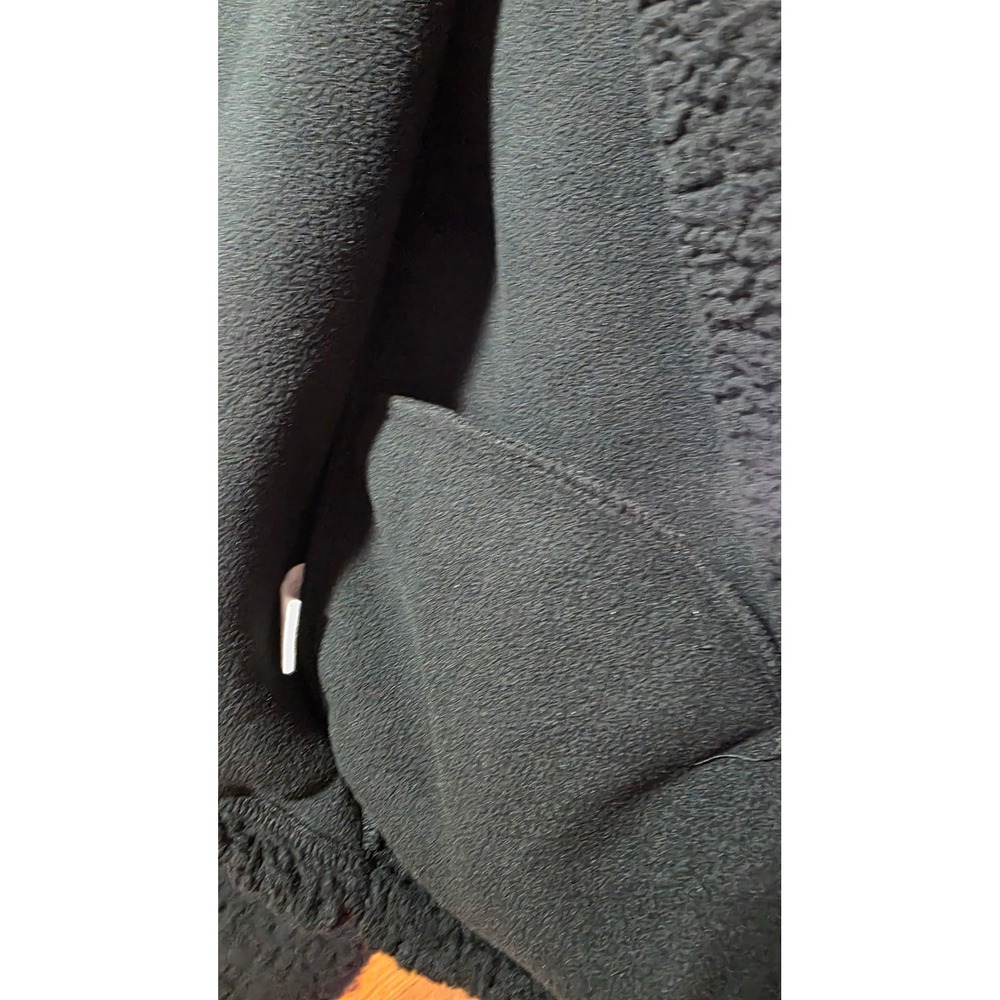 PJ Salvage Womens Sherpa Zip Up Hoodie Black Oversized Faux Fur Jacket Large NWT - Picture 7 of 9